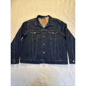 Levi Strauss Trucker Jacket Denim Men Dark Blue NWT XL